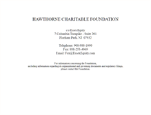 Tablet Screenshot of hawthornecharitablefoundation.org